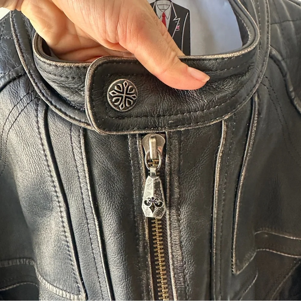 Affliction Limited Edition Buckle Leather Jacket - Picture 4 of 12